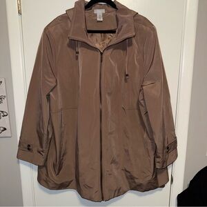 Maggie Barnes for Catherines TanBrown Hooded Coat